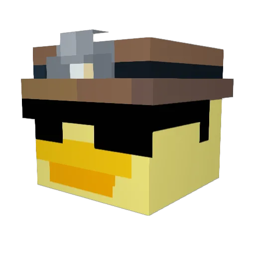 PlayerHelper Minecraft avatar head, 3D render