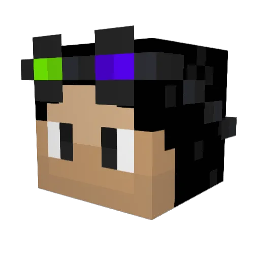 PlayerHouser Minecraft avatar head, 3D render