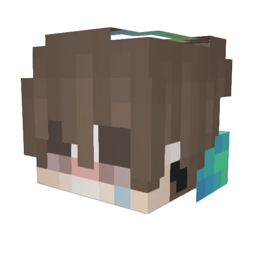 PlayerJazeim Minecraft avatar head, 3D render