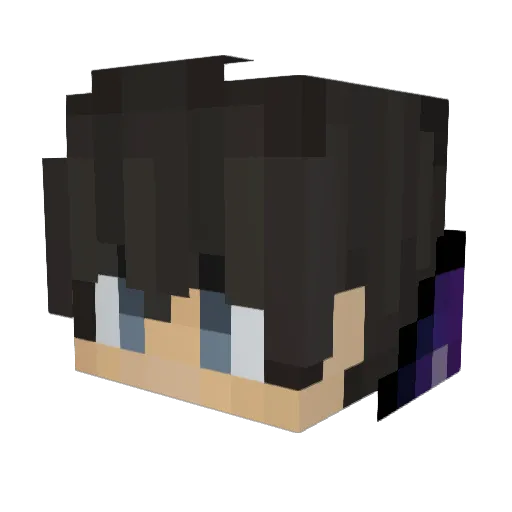 PlayerLucid Minecraft avatar head, 3D render
