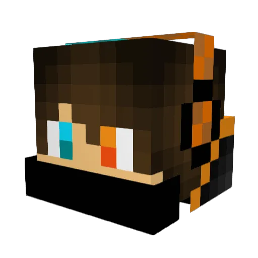 PlayerOne2022 Minecraft avatar head, 3D render