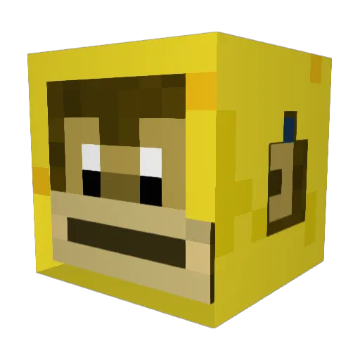PlayerP09 Minecraft avatar head, 3D render