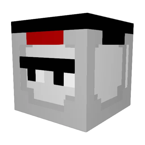 PlayerPlay564 Minecraft avatar head, 3D render