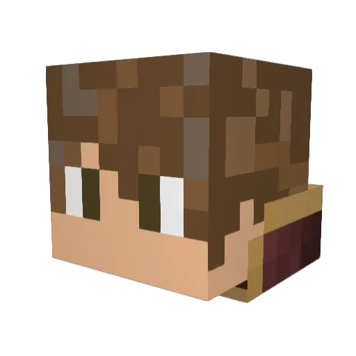PlayerUnkown97 Minecraft avatar head, 3D render