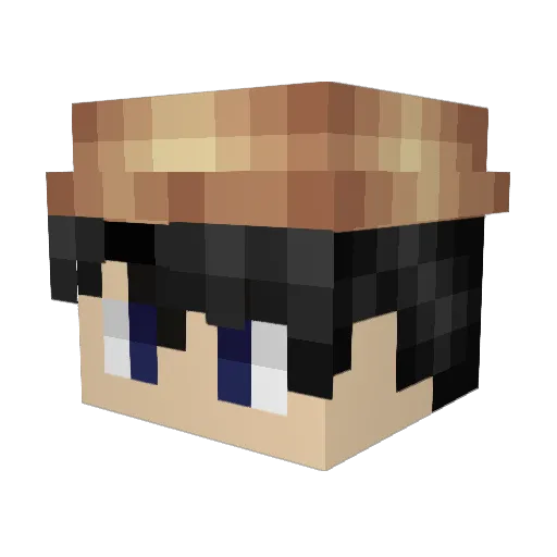PlayerXofi Minecraft avatar head, 3D render