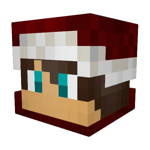 PlayerY Minecraft avatar head, 3D render