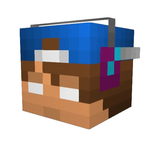 PlayerZero_ Minecraft avatar head, 3D render