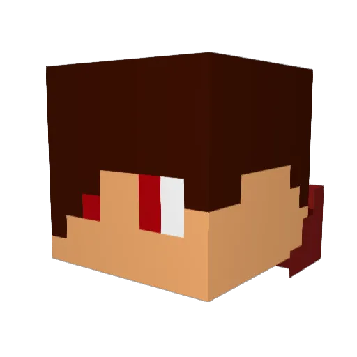 Player_1c0E Minecraft avatar head, 3D render
