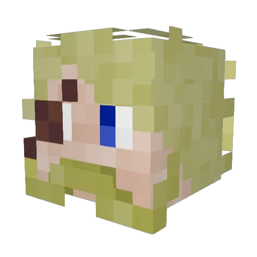 Player_Red27 Minecraft avatar head, 3D render