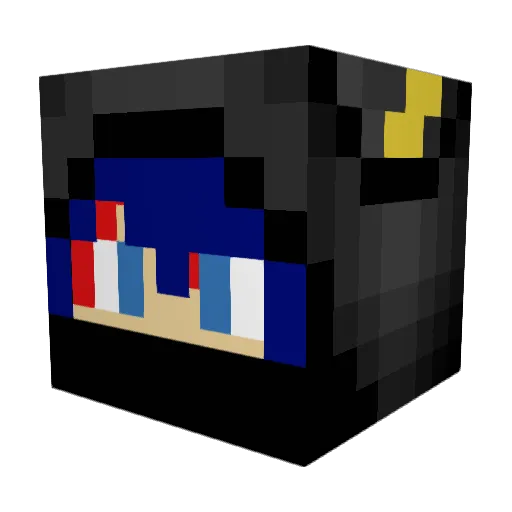 Player_Red34 Minecraft avatar head, 3D render