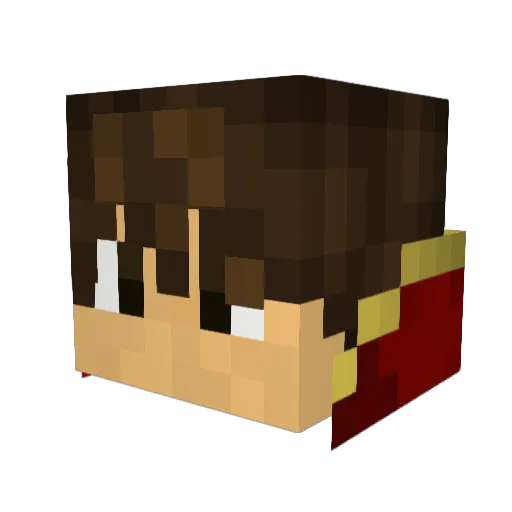 Player_XX Minecraft avatar head, 3D render
