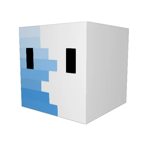 Player____ Minecraft avatar head, 3D render