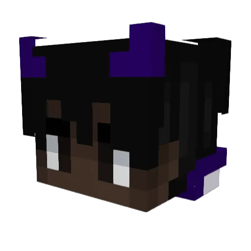 Playerbruce Minecraft avatar head, 3D render