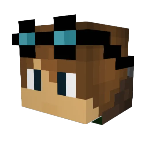 PlayfulPan Minecraft avatar head, 3D render
