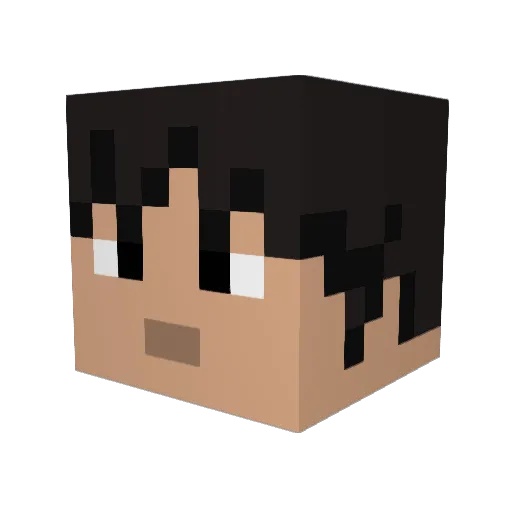 Playgive Minecraft avatar head, 3D render