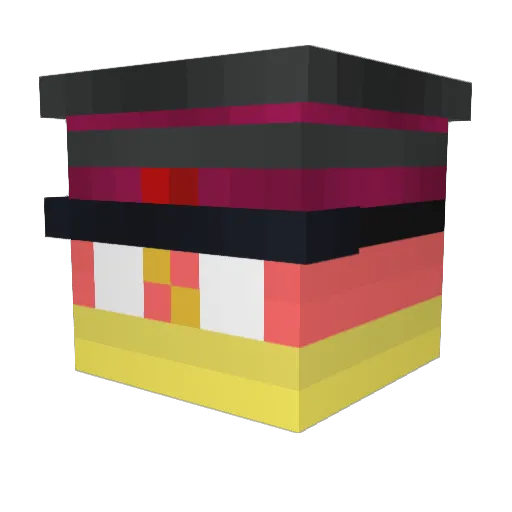 Playmaster Minecraft avatar head, 3D render