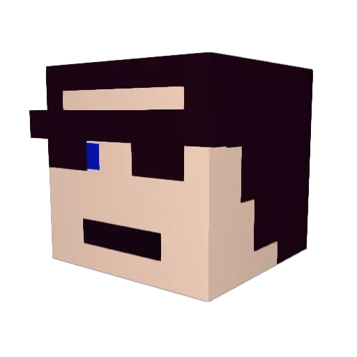 Playmo92 Minecraft avatar head, 3D render