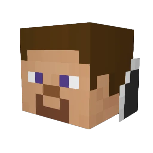 PlaysGaming Minecraft avatar head, 3D render