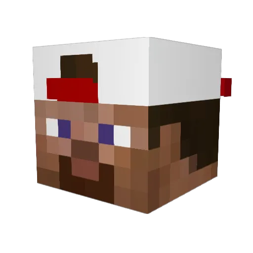 PlaytimeDave Minecraft avatar head, 3D render