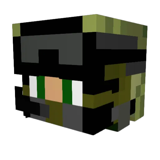 Playtoop Minecraft avatar head, 3D render