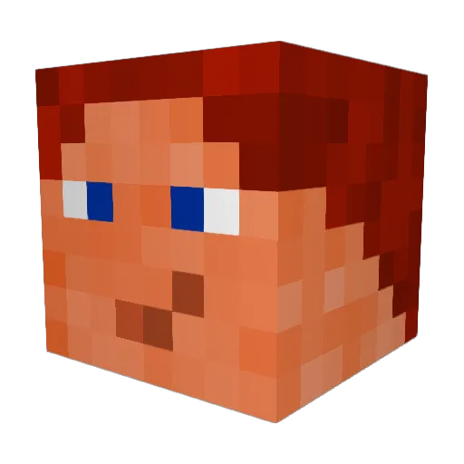 PlayviewMan3 Minecraft avatar head, 3D render