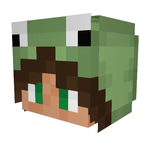 Plazm4Virus Minecraft avatar head, 3D render
