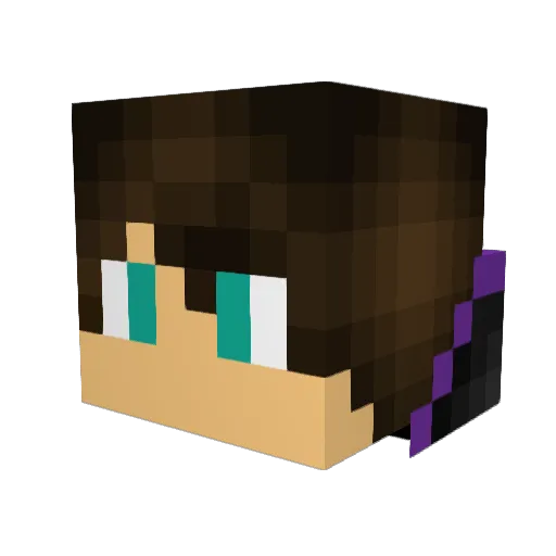 Plazmasir Minecraft avatar head, 3D render