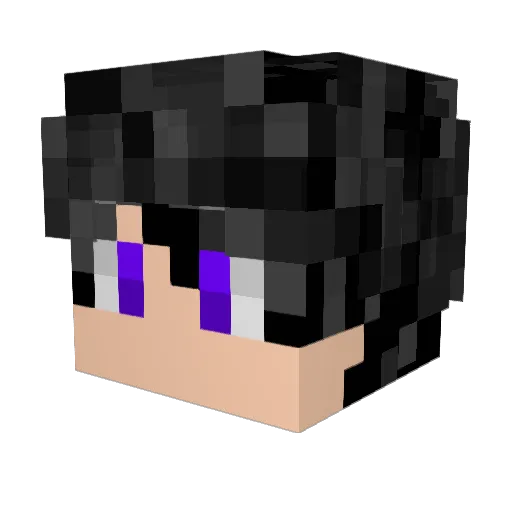 PlcKL_eS Minecraft avatar head, 3D render