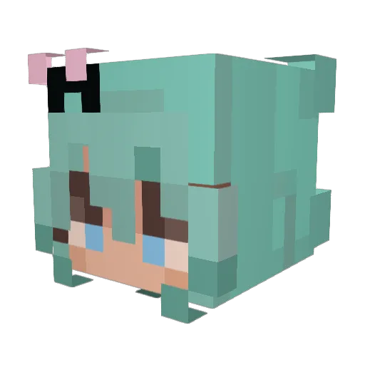 Pleanaa Minecraft avatar head, 3D render