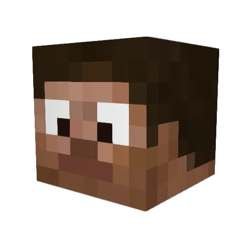 PleasantLiberty Minecraft avatar head, 3D render
