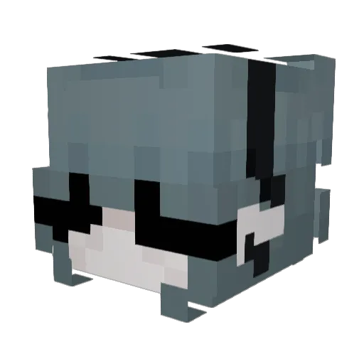 PleaseSubMe Minecraft avatar head, 3D render