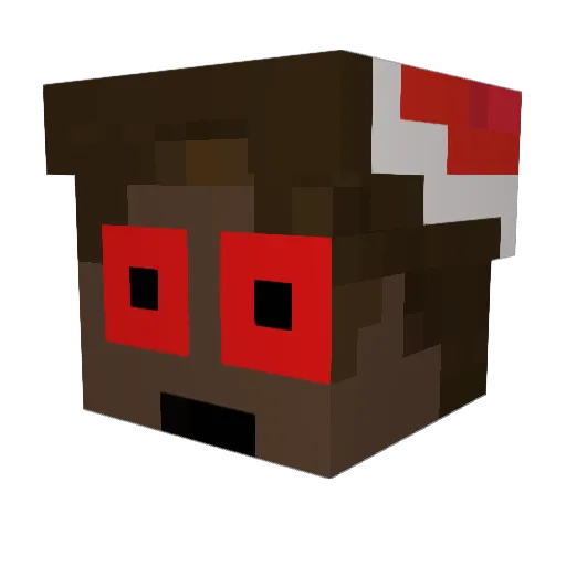 PleaseTeachMePvP Minecraft avatar head, 3D render