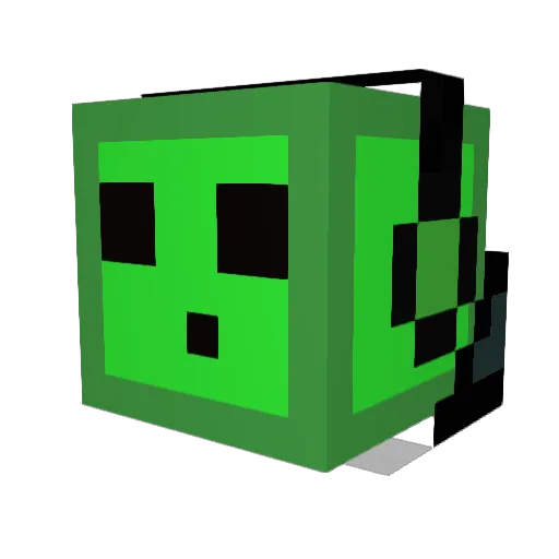 PleasedStorm Minecraft avatar head, 3D render
