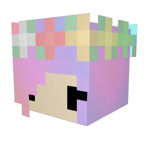 Plebburb Minecraft avatar head, 3D render