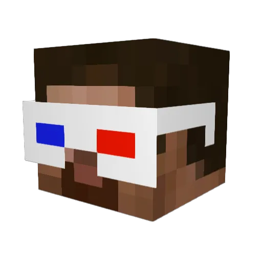 Plebnov Minecraft avatar head, 3D render