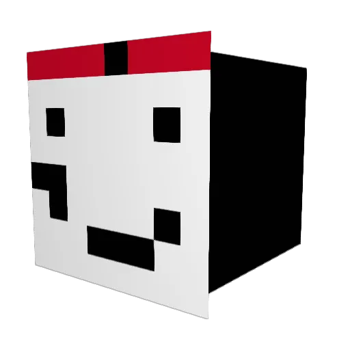 Plebuix Minecraft avatar head, 3D render