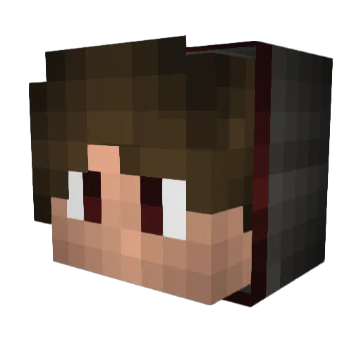 Plebzi Minecraft avatar head, 3D render