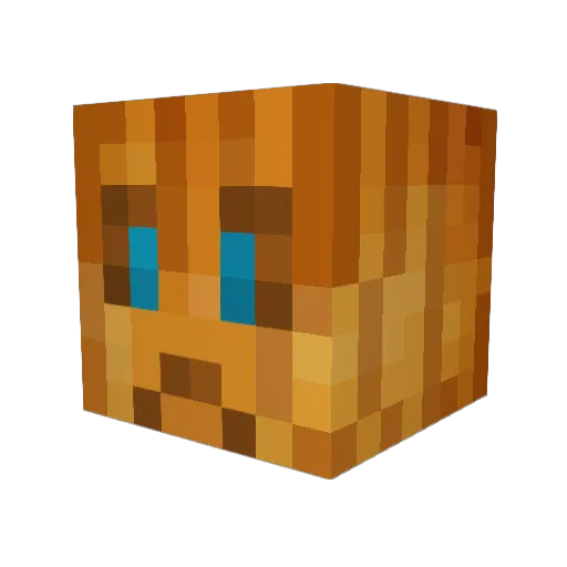 Plecowolf Minecraft avatar head, 3D render