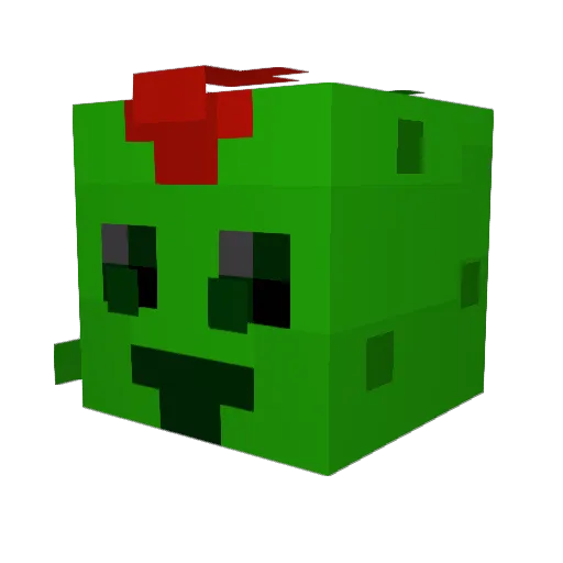 Pleef Minecraft avatar head, 3D render