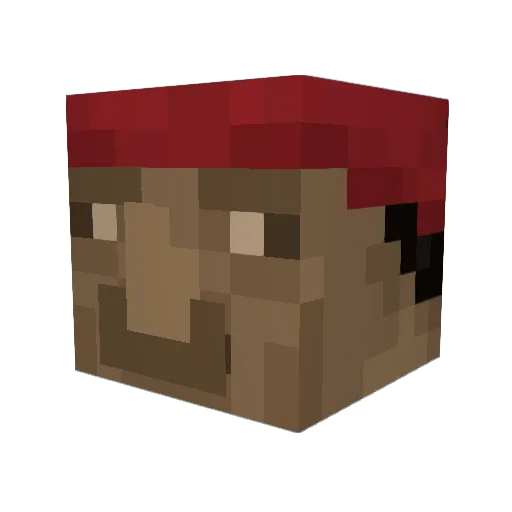 PleggDr Minecraft avatar head, 3D render