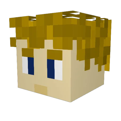 Pleiade5 Minecraft avatar head, 3D render