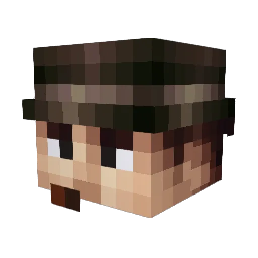 PleksoN Minecraft avatar head, 3D render