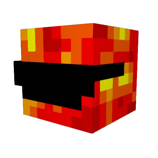 Plekz Minecraft avatar head, 3D render