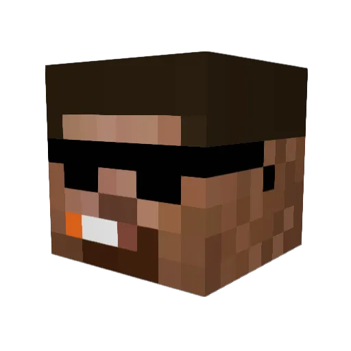 PlemPlem Minecraft avatar head, 3D render
