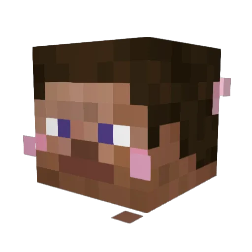 PlemhQ Minecraft avatar head, 3D render