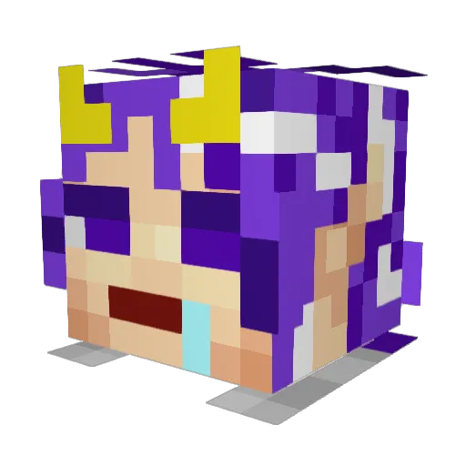 Plenck Minecraft avatar head, 3D render