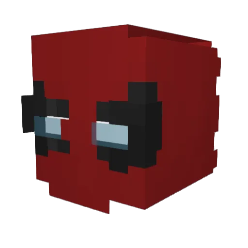 Pleniii Minecraft avatar head, 3D render