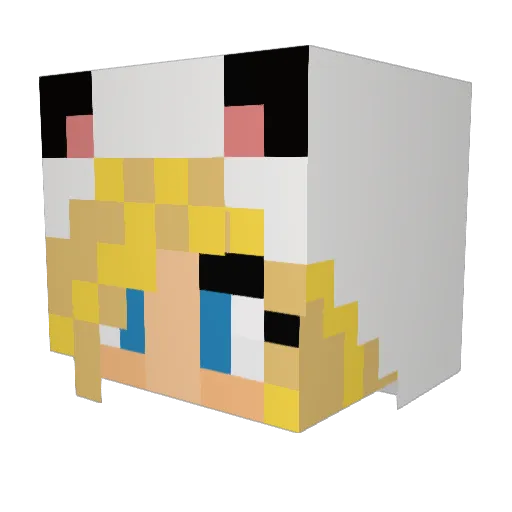Plenty33 Minecraft avatar head, 3D render
