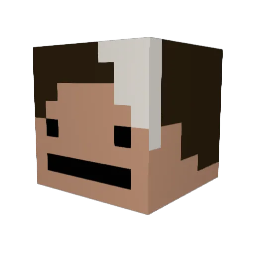 Pleomorphism Minecraft avatar head, 3D render