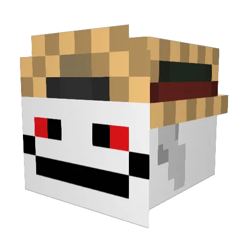Plergwalk Minecraft avatar head, 3D render